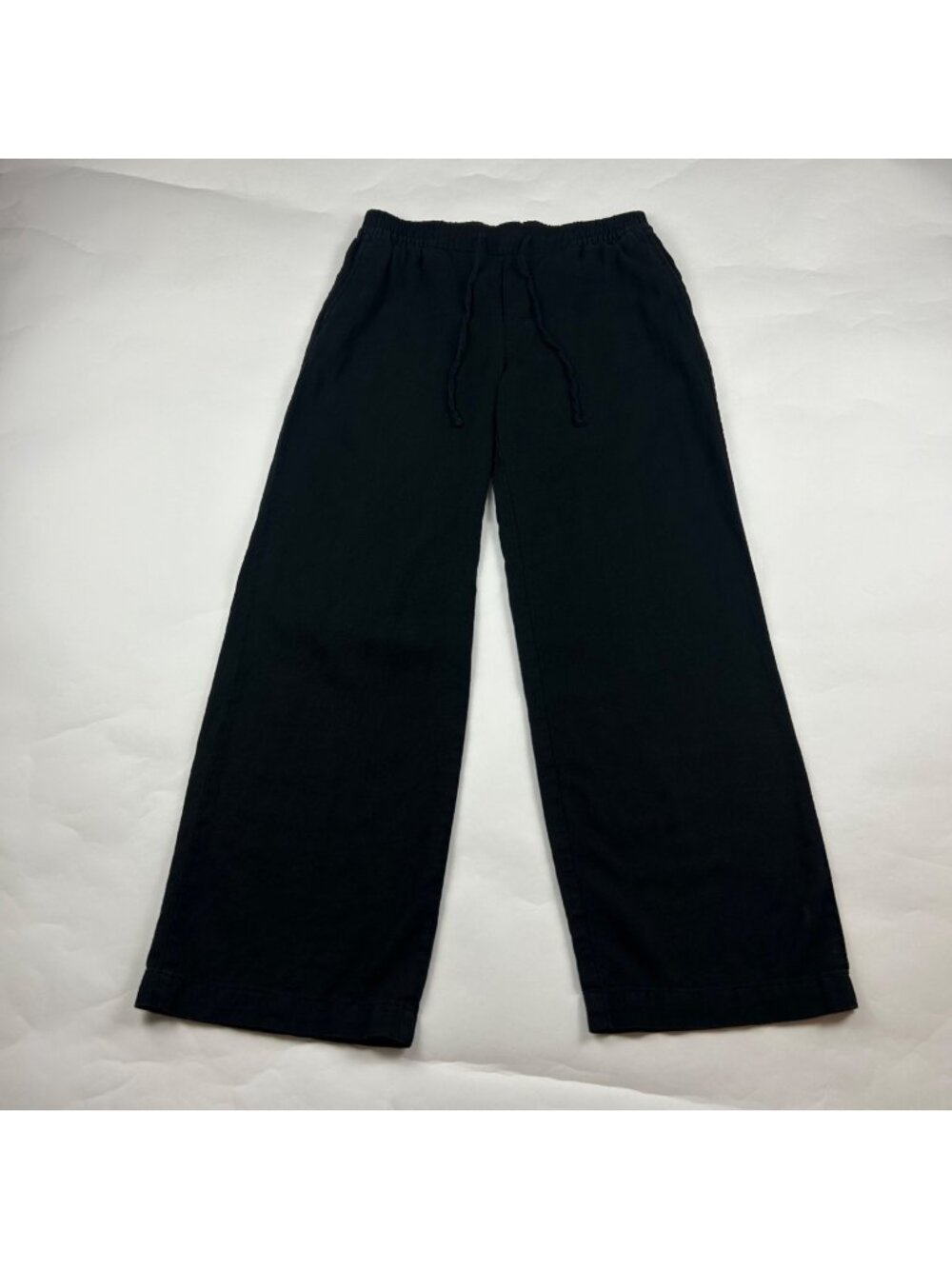 TALL Old Navy Black Linen Blend WIde Leg Lounge Pants ST